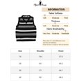 thumbnail image 6 of DARING DIVA Women's Plus Size V Neck Striped Knit Sweater Vests 3X Black, 6 of 6