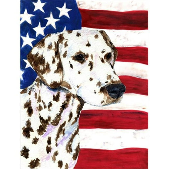 11 x 15 in. Usa American Flag With Dalmatian Flag Garden Size