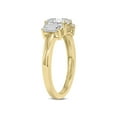 thumbnail image 2 of SZUL Women's 3 CTW Three Stone Emerald Cut Lab Grown Diamond Ring in 14K Yellow Gold, 2 of 5