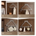 thumbnail image 5 of DAMAI 6 Hook No Drill Over the Door Hanger Organizer,Heavy Duty Metal Storage Rack,Rust-Proof Waterproof Space-Saving Door Hanger for Coat Hat Scarf Towel Bedroom Bathroom Entryway Home Use, 5 of 5