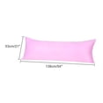 thumbnail image 5 of PiccoCasa 2 Pcs Body Pillowcases with Zipper Satin Long Pillowcover, Queen Pink, 5 of 7