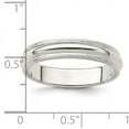 thumbnail image 2 of 925 Sterling Silver 4mm Half Round Milgrain Band Ring Size 5, 2 of 6