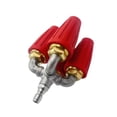 thumbnail image 3 of Boquilla de pulverización giratoria shamjiam 4000 PSI conector de Acero inoxidable 1/4 pulgadas Rojo oscuro, 3 of 8