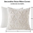 thumbnail image 4 of Jewlalo Christmas Throw Pillow Covers 18x18 Set of 2, White Golden Snowflakes Decorative Pillow Cases Soft Plush Faux Fur Wool Couch Cushion Case for Couch Bed Sofa Living Room Home Decor, 4 of 7