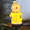 thumbnail image 4 of 2 uds resina solar Navidad muñeco de nieve césped luces LED dibujos animados, 4 of 5