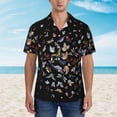 thumbnail image 4 of Balery Butterfly1 Print Men's Hawaiian Shirts Short Sleeve Beach Shirt Relaxed Fit Vacation Button Down Shirts-Small, 4 of 9