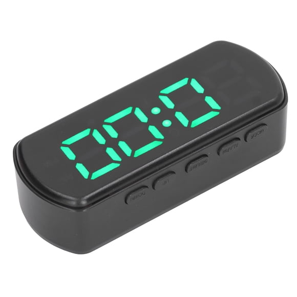 M Buder Reloj Despertador Digital LED Inteligente Temperatura Snooze Función de Memoria Compacto Verde 11.5 cm / 4.5 inches Dormitorio Oficina Viaje