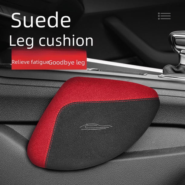 Cojín de gamuza para las piernas del coche, cojín para las rodillas, cojín para las piernas, cojín de espuma viscoelástica para las piernas