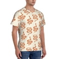 thumbnail image 2 of Bixox Men's Hand Drawn Snake Printed Short Sleeve Skinny Athletic T-Shirt, 2 of 6