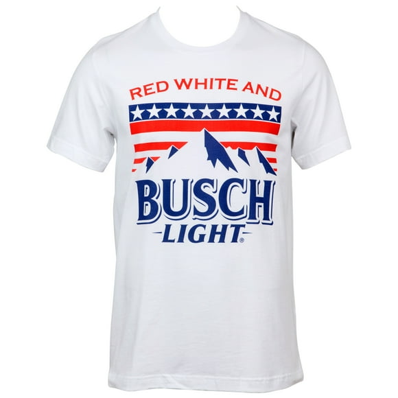 Busch Light Red White and Busch Light Mountains White T-Shirt-2XLarge