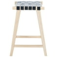 thumbnail image 7 of SAFAVIEH Abreu Rectangle Counter Stool, Black/Light Natural (18.5 in. W x 19 in. D x 26.8 in. H), 7 of 7