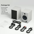 thumbnail image 3 of Active Studio Monitor Speakers, Bluetooth 5.3 Wireless, for Music Production, PC Gaming & Home Audio, Bookshelf Speakers (Pair, White), 3 of 13