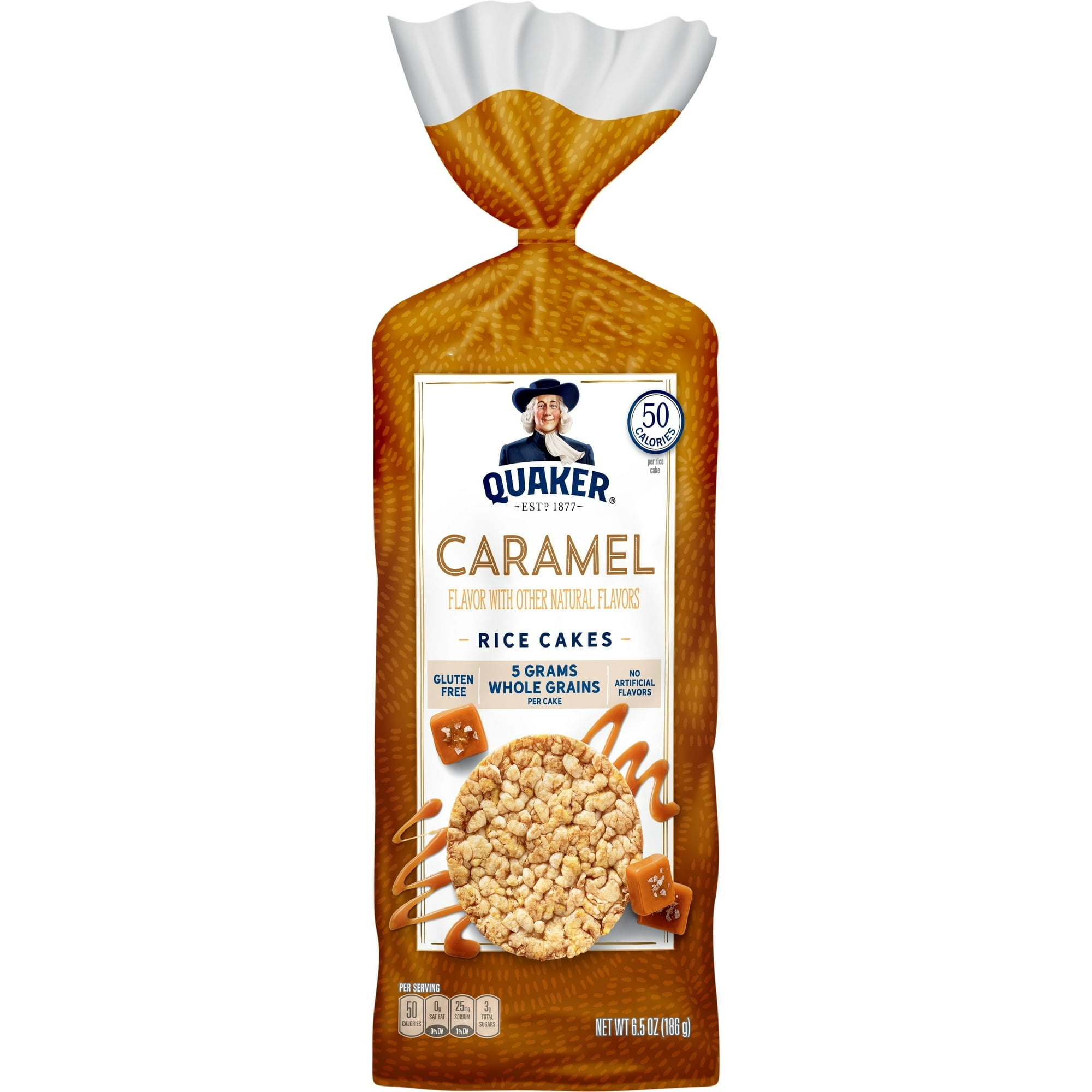 Quaker Gluten-Free Caramel Rice Cakes – 6.5 oz-4pk, With Olive Green Bowl By ValueNest