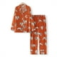 thumbnail image 3 of Pijamas de verano para mujer, de seda helada, de manga corta, conjunto de pantalones cortos, ropa cómoda para el hogar, traje largo y holgado, pijamas para el hogar, 3 of 6