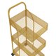 thumbnail image 4 of Carrito de Almacenamiento de 3 Niveles, Cestas de Malla, Carro Rodante para El Hogar, Dormitorio, Garaje, Baño Dorado mayimx carro rodante, 4 of 6