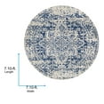 thumbnail image 3 of Livabliss Area Rugs for Living Room, 9ft Round Harput Traditional Blue Round Rug, Bedroom Dining Room Home Decor Stain Resistant Carpet (7'10" x 7'10"), 3 of 9