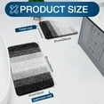 thumbnail image 7 of Evlmd Bathroom Rugs Sets 2 Piece, Soft Absorbent Microfiber Bath Rug Set, Non-Slip, Machine Wash Dry, Plush Shaggy Bath Mats for Bathroom (24"x16"+U-24"x20", Black), 7 of 7
