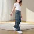 thumbnail image 2 of Adults' Comfortable Casual Loose Pants with Pockets - Solid Color Workwear Style, 2 of 9