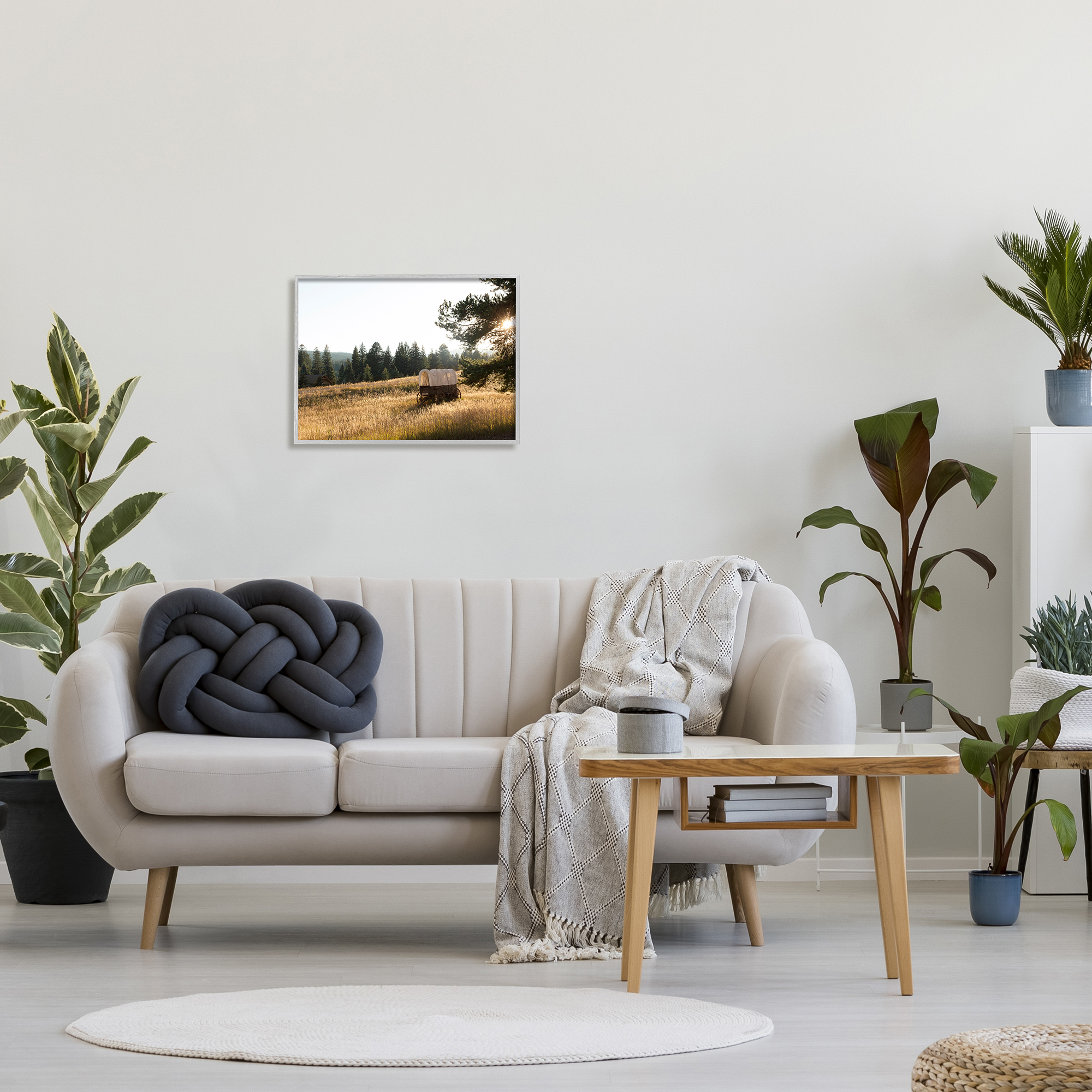 Stupell Times Past Rural Country Carriage Landscape Photography Gray Framed Art Print Wall Art