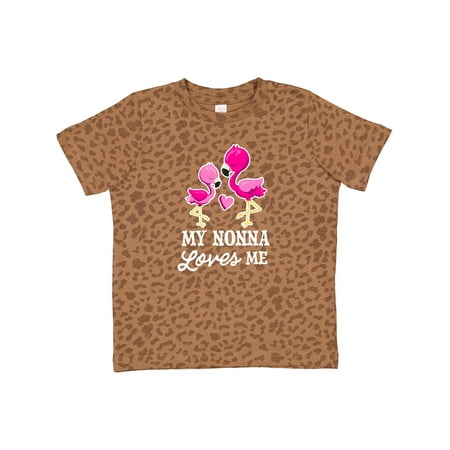 

Inktastic My Nonna Loves Me with Two Flamingos Gift Toddler Boy or Toddler Girl T-Shirt