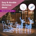 thumbnail image 5 of vidaXL Reindeers & Sleigh Christmas Decoration 160 LEDs 51.2" Acrylic, 5 of 12