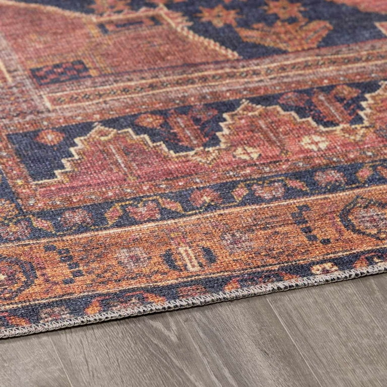 87.5×179 “Orange Flamingo” ViNTAGE RUG 6x10.5 Ft, ORANGE