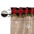 thumbnail image 6 of Skearow Christmas Kitchen Valance Xmas Cafe Tier Thermal Insulated Short Window Curtain Christmas Half Window Drapes Slot Top Bathroom Scarf Style-G 1pc-Top Valance: W:18''x H:54'', 6 of 6