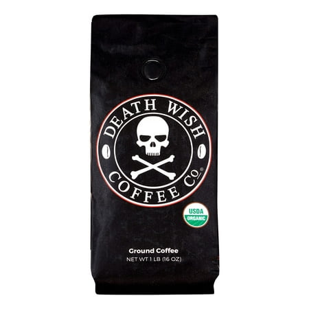 Death Wish Coffee Company Organic Fair Trade Ground Coffee, 16