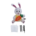 thumbnail image 2 of Conejito Inflable, 59.8in Decoración De Pascua De Conejo Happy Inflable Outdoor Con Luces LED IP44 Bloqueo Para Estar Sentado Celebrando Zanahoria Garden Fiest, 2 of 7