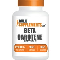 BulkSupplements Beta Carotene Softgels - 25000IU Per Serving (365 Softgels - 365 Servings)