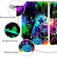 thumbnail image 2 of Video Gamer Blackout Curtains Gamer Curtains for Bedroom Graffiti Gamepad for Gamer Boys Kids Teen Colorful Splashed Ink Cute Game Controller Playroom Living Room Bedroom Window Drapes 1 Pair 26"x36", 2 of 6
