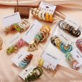 thumbnail image 4 of Juego de pendientes geométricos de Metal para mujer, aretes de aro de resina acrílica con perlas bohemias, joyería de moda, regalos, 2022, 4 of 4