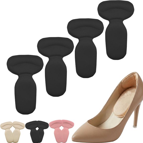 4 Pairs Heel Pads for Shoes, Soft Heel Grips or Inserts for Big Shoes, Stop Heel Slip and Blister for Women’s Shoes Comfortable Support and Dress Shoes
