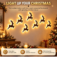 thumbnail image 3 of Glow Deer LED Reindeer for Wall Decoration, Soft Warm Halo Backlit Christmas Wall Lights, Christmas Wall Decor, Christmas Decorations Indoor for Living Room Front Door Seasonal Decor-6pcs, 3 of 8