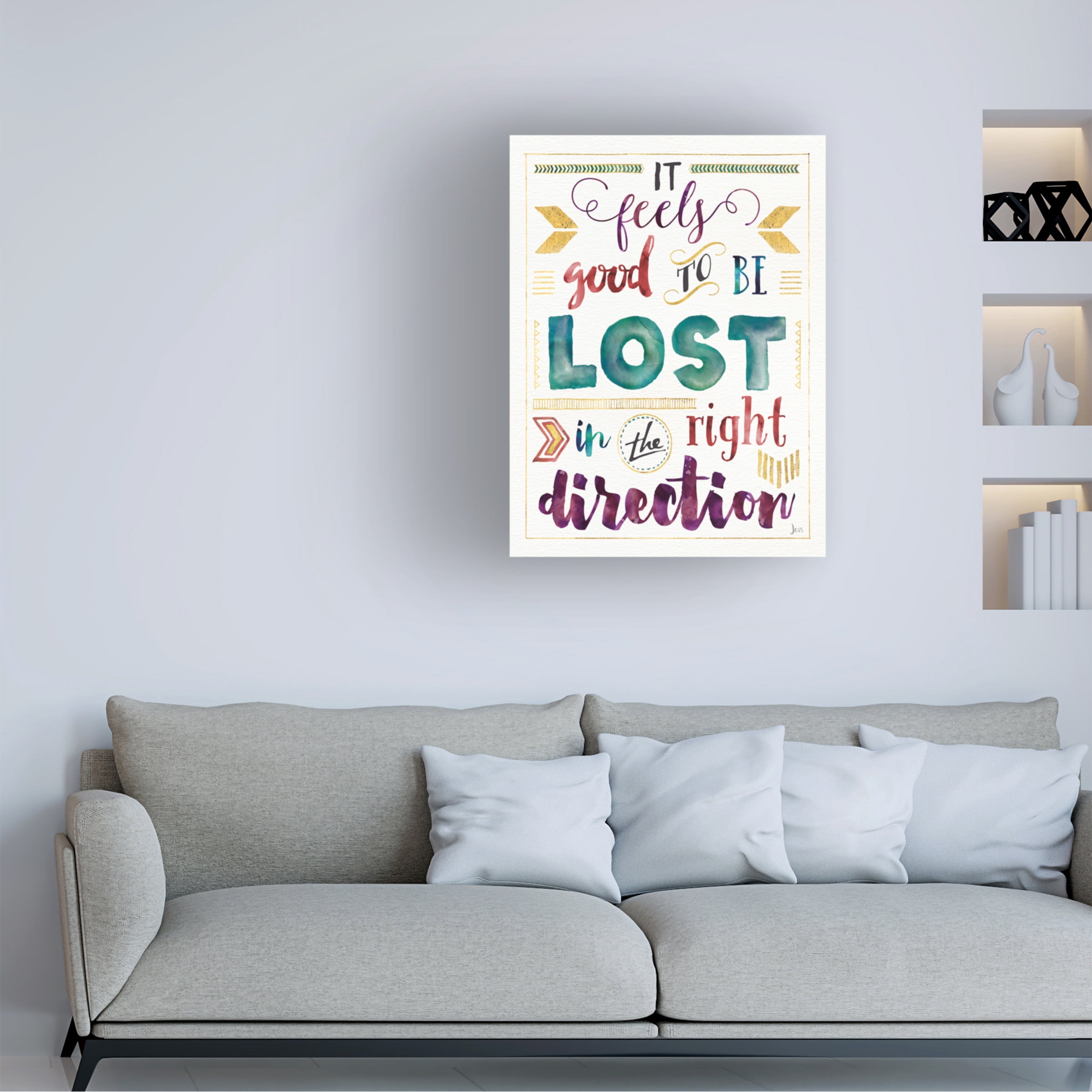 Jess Aiken 'Lost in Words I' Canvas Art