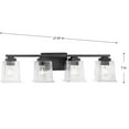 thumbnail image 2 of Gilmour Collection Four-Light Modern Farmhouse Matte Black Clear Glass Bath Vanity Light, 2 of 2