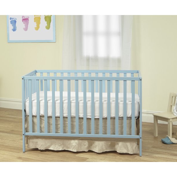 Suite Bebe Palmer 3in1 Convertible Island Crib, Baby Blue Finish