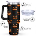 thumbnail image 3 of Halloween Pumpkin Stainless Steel Tumbler Happy Halloween Insulated Coffee Mug with Straw,Thermal with Lids for Hot and Cold Drinks for Outdoor Sports Wedding 40 oz Spooky Mug, 3 of 7