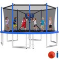 thumbnail image 1 of KOFUN 1500LBS 16FT Trampoline for Kids and Adults Outdoor Backyard Trampoline with Safety Enclosure Net, Removable Basketball Hoop, Ladder, A Ball, Blue, 1 of 7
