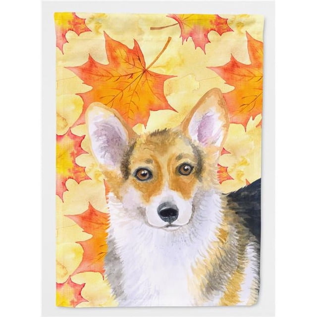 Carolines Treasures BB9903GF Pembroke Corgi Fall Flag - Garden Size