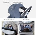 thumbnail image 3 of Beberoad Love R2 Small Travel Stroller Compact Stroller Foldable Lightweight Baby Stroller for Airplane, Infant Toddler Stroller with Adjustable Backrest, Cup Holder and Waterproof Canopy, Denim Blue, 3 of 5