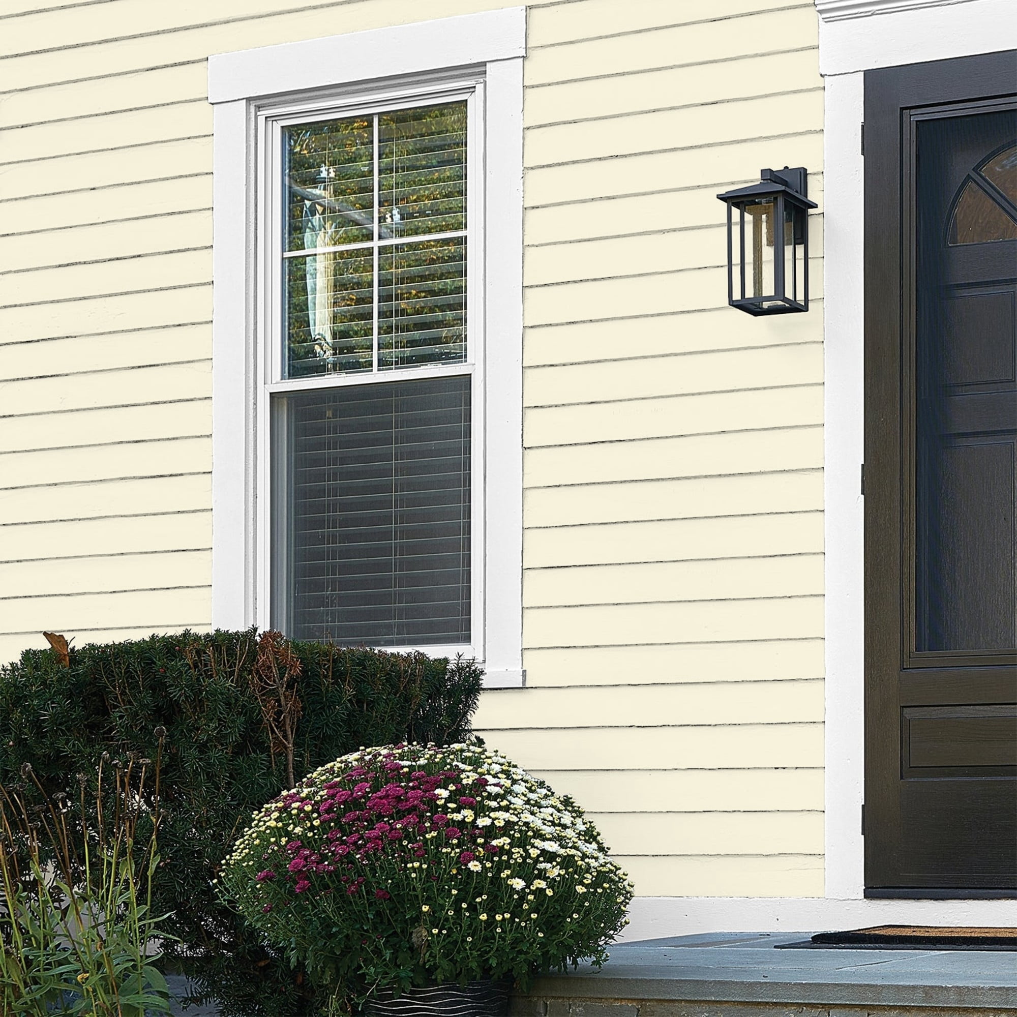 Glidden One Coat Lotus Flower / Yellow Flat Exterior Paint with Primer, 5 Gallon