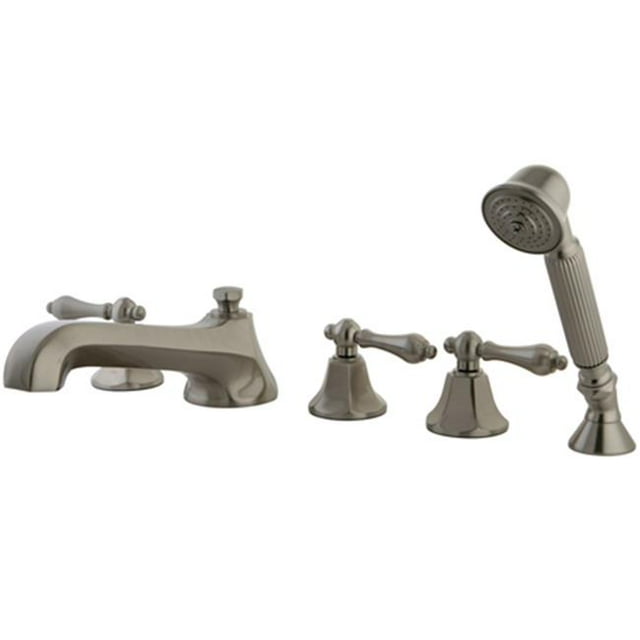 Kingston Brass KS43085AL Three Handle Roman Tub Filler with Hand Shower