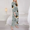 thumbnail image 3 of Saiise Funny Beagle Active Dog Print Women Soft Pajama Sets,Long Sleeve Sleepwear Button Up 2-Piece Pjs Lounge Sets-Medium, 3 of 7