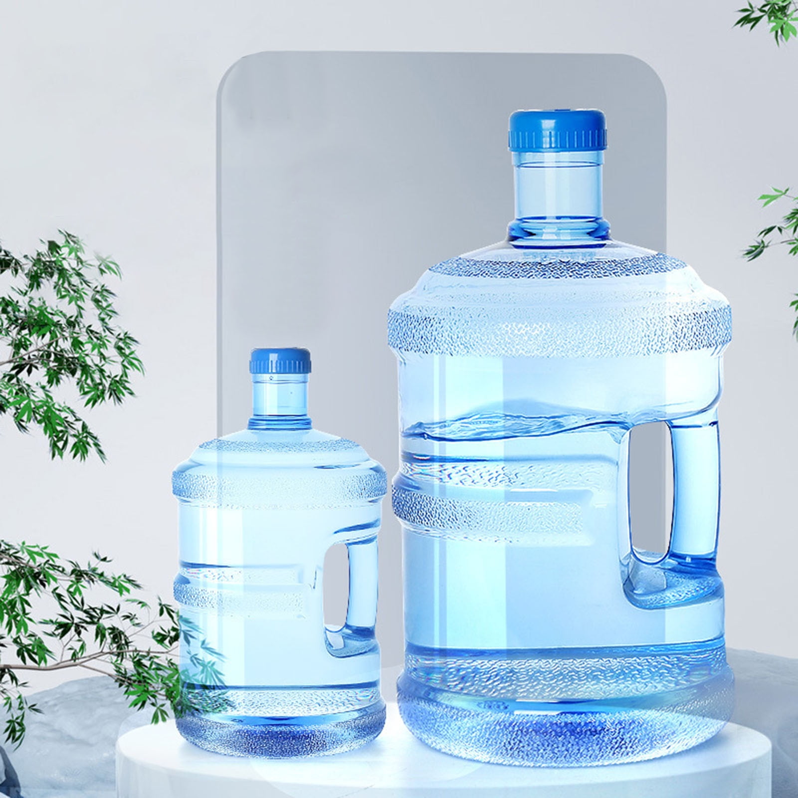 Eqslft 0.8/1.3 Gallon Water Bottle With Cover Big Water Bottle With Cover Gym Water Bottle With Handle Gallon Water Jug (101/170 Oz Transparent) Outdoor Handle Large Capacity Water