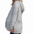 thumbnail image 4 of T-shirt de Maternité pour Femmes Ourlet Irrégulier Décontracté Manches Longues Col Rond Basique Allaitement à Capuche, 4 of 5
