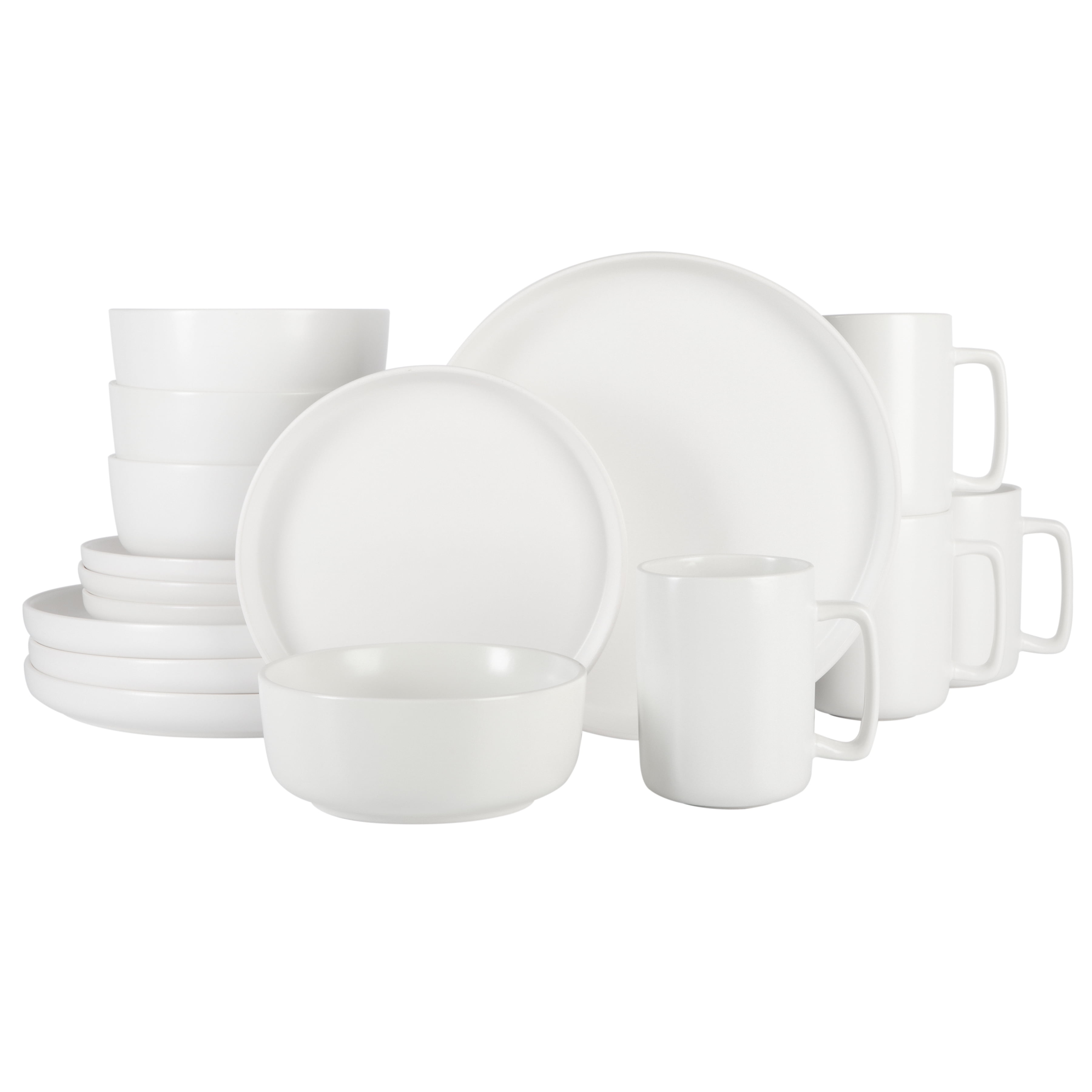 Gap Home 16-Piece Round White Stoneware Dinnerware Set