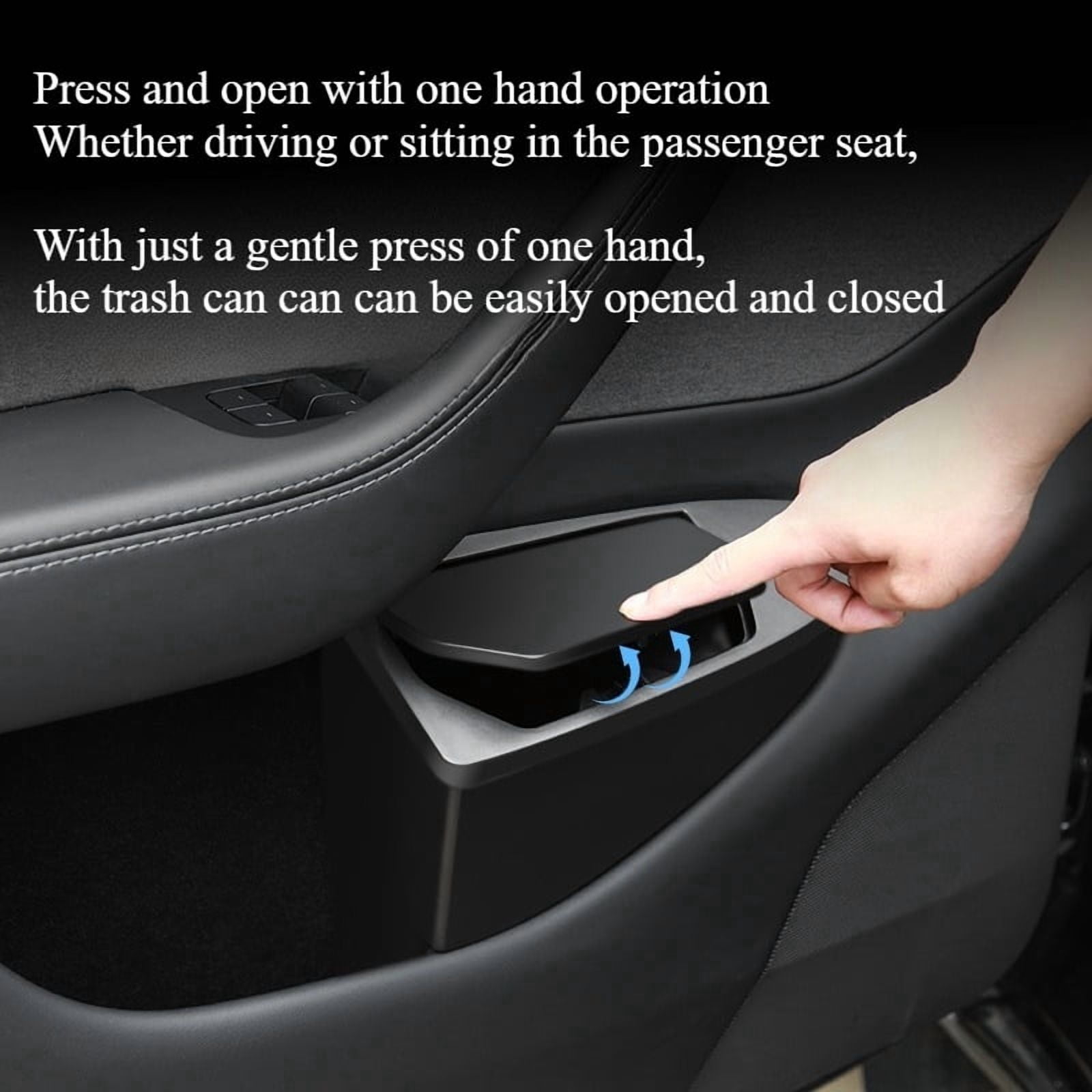 Front Door Storage Trash Can for Tesla Model Y Juniper 2025 Car Door Storage Box Multi Functional Storage Box Car Accessories