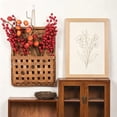 thumbnail image 4 of Hand Woven Wood Wall Hanging Basket, Farmhouse Wall Mount Storage Organizer, 14.17x10.63x1.57 Inch Handcrafted Woven Basket With Jute Cord For Kitchen Entryway Bedroom Wall Decor, 4 of 8