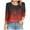 Red, variant on kaprioy Womens 3/4 Sleeve Tops 2025 Floral Print Vintage Fashion Casual Loose with Round Neck Plus Size Shirts Orange, L